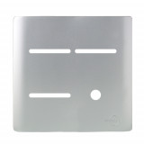Placa p/ 3 Interruptores + Furo 4x4 - Novara Prata